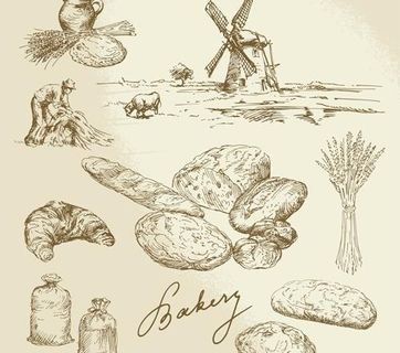 图10食品复古插图矢量