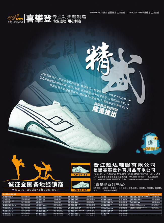喜攀登精武功夫鞋宣传海报PSD素材(2481X3366(DPI:300))psd模版下载