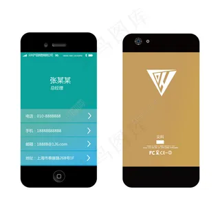 iPhone 创意名片ios界面创意名片