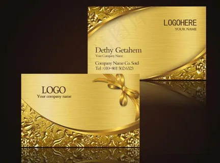 金色名片素材图片