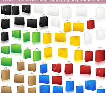 购物袋设计矢量素材