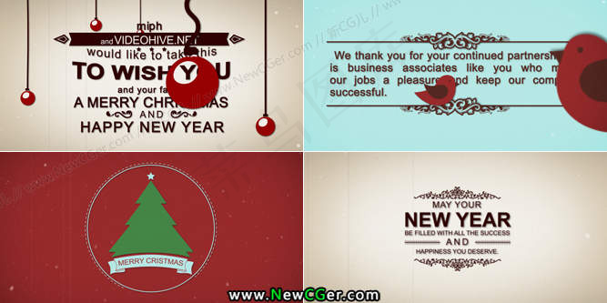 圣诞节祝福模板