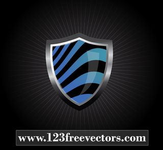 光滑的波浪条纹盾