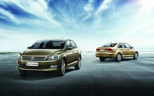 上海大众桑塔纳汽车背景