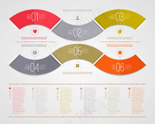 彩色数字标签eps,ai矢量模版下载