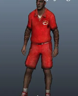 穿红色衣服的男人