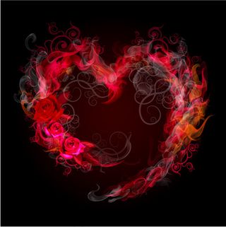 情人节浪漫爱心背景矢量图