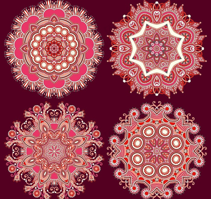 古典花纹背景图片eps,ai矢量模版下载