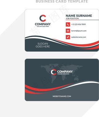 简约商务风名片