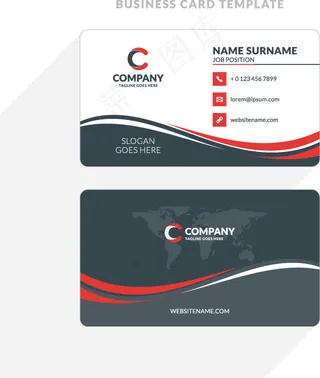 简约商务风名片