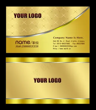 金色装饰名片