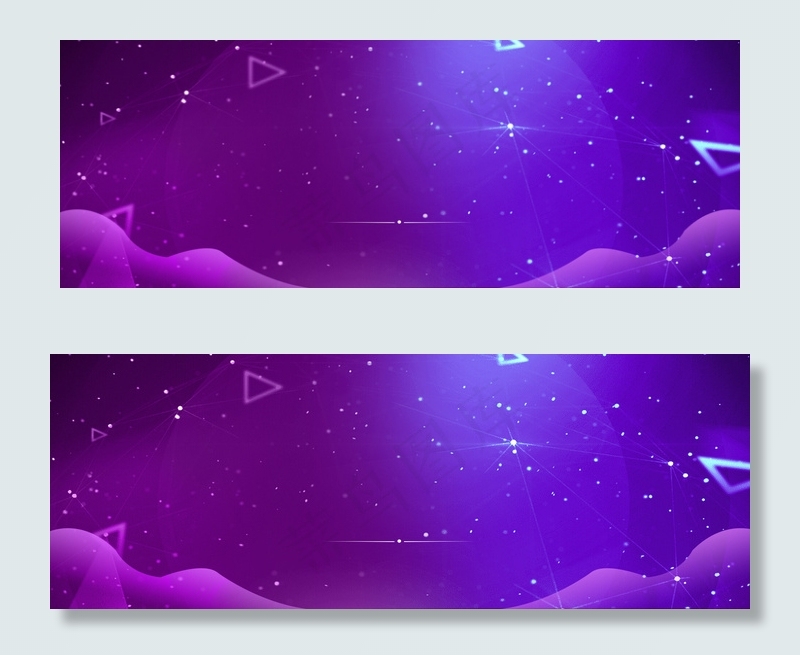 618紫色星空banner背景图片素材
