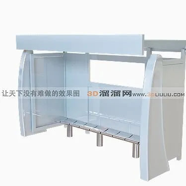 3D公交车站牌模型