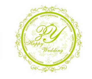 绿色婚礼主题logo设计