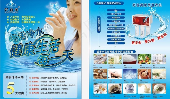 好宜美单页图片eps,ai矢量模版下载