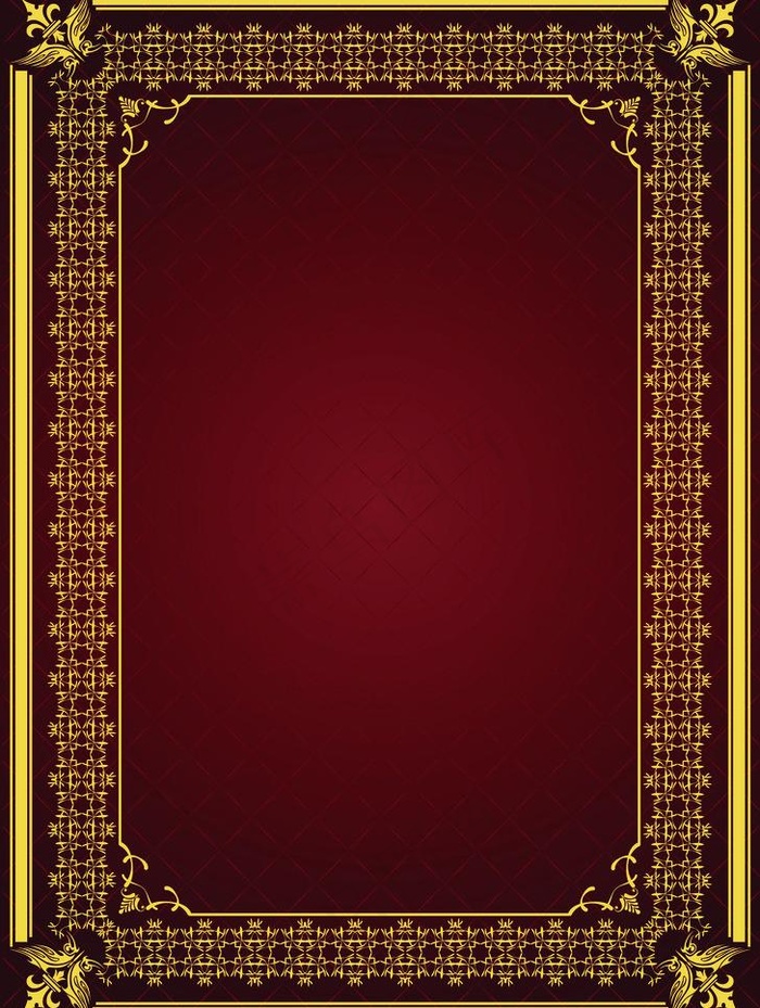 金黄色边框模板图片