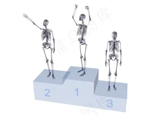 骷髅人领奖台领奖