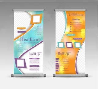 易拉宝模板矢量素材