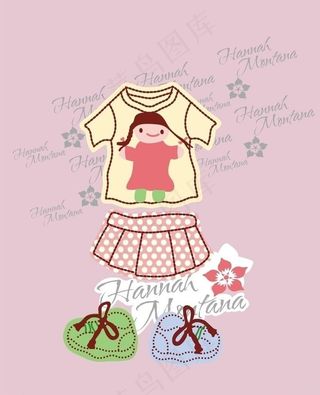 可爱风格矢量图图片