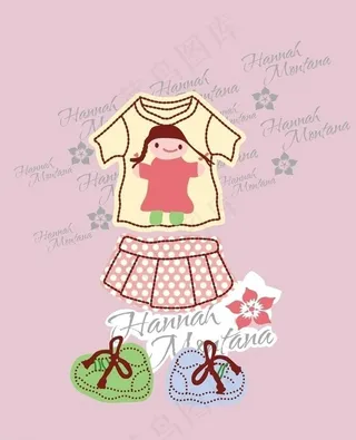 可爱风格矢量图图片