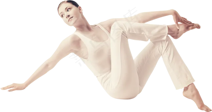 瑜伽健身瑜伽美女人物剪影图片素材