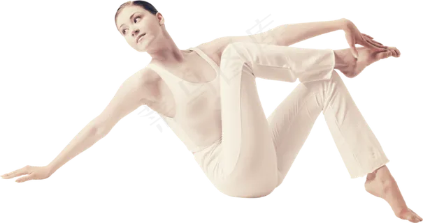 瑜伽健身瑜伽美女人物剪影图片素材