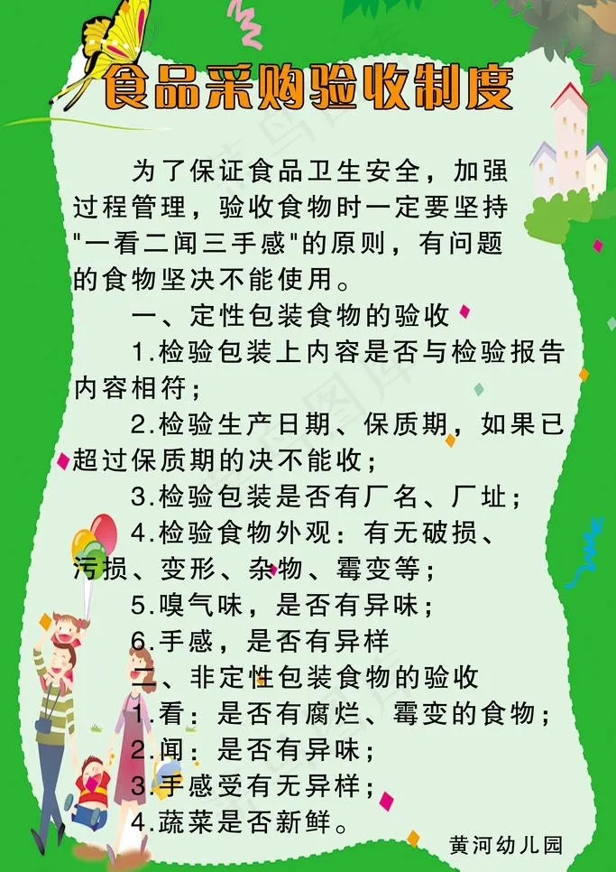 食品采购验收制度图片psd模版下载