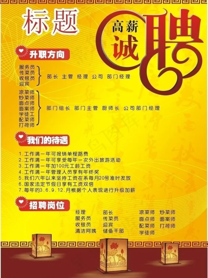 招聘广告图片cdr矢量模版下载