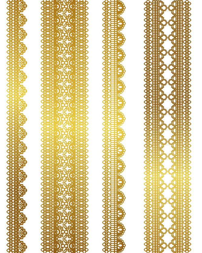 金色花纹花边矢量下载eps,ai矢量模版下载
