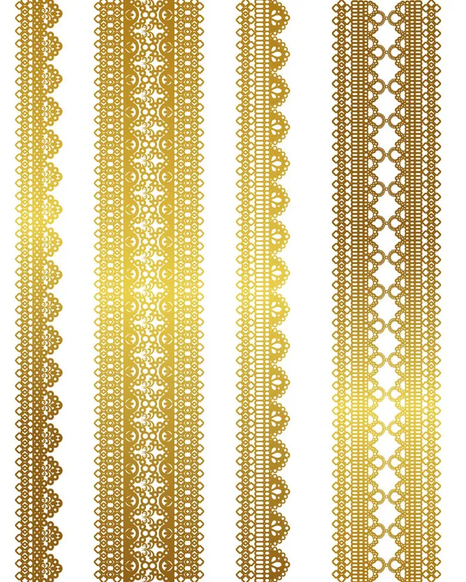 金色花纹花边矢量下载eps,ai矢量模版下载
