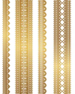金色花纹花边矢量下载 金色花纹花边矢量下载