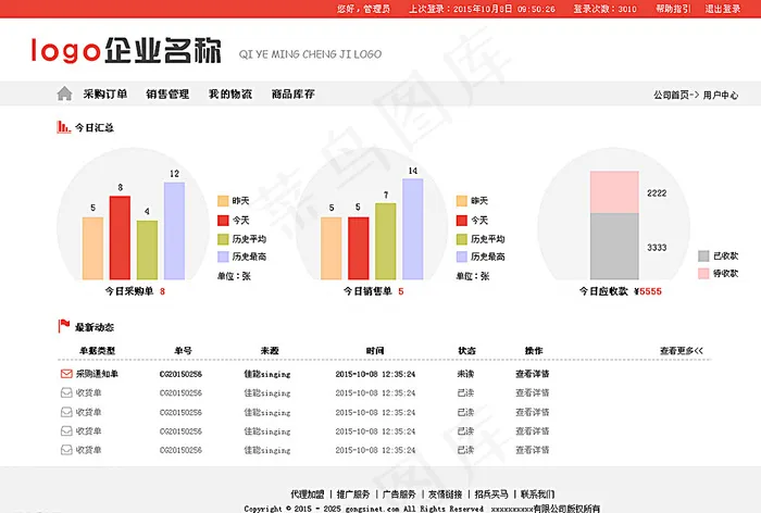 金融类企业网站首页图片psd模版下载