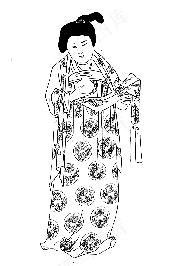 挥扇仕女图人物图片