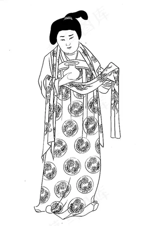 挥扇仕女图人物图片