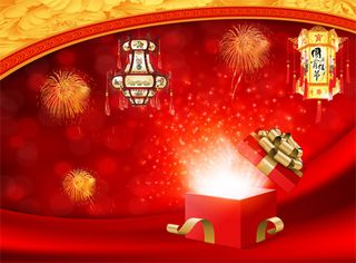 元宵节红色喜庆背景