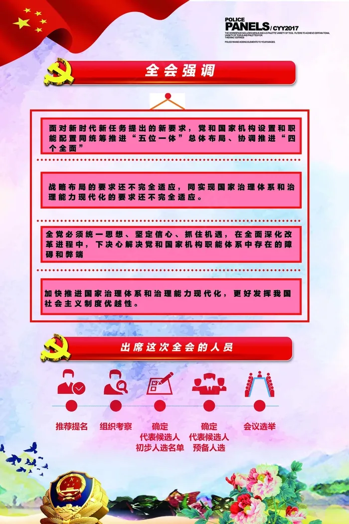 十九大第三次全体会议公报图片PSD(1772X2657(DPI:150))psd模版下载