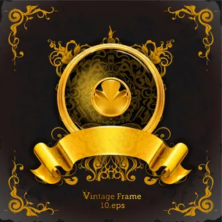 金光闪闪的装饰图案矢量素材