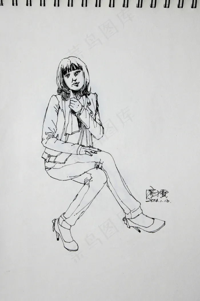 人物速写图片