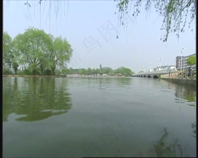 实拍湖水水波视频素材