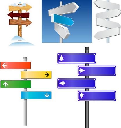 指示牌矢量素材图片
