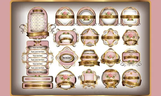 欧式label矢量素材图片