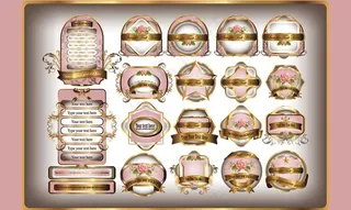 欧式label矢量素材图片