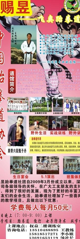 跆拳道展架图片cdr矢量模版下载