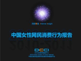 女网民消费数据报告PPT模板