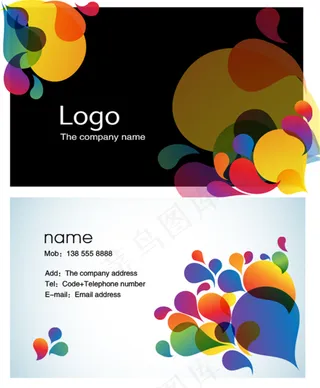 时尚花纹卡片设计