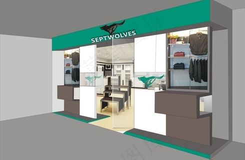 七匹狼男装 店面 设计 男服饰图片