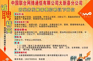 联通招聘 报纸图片
