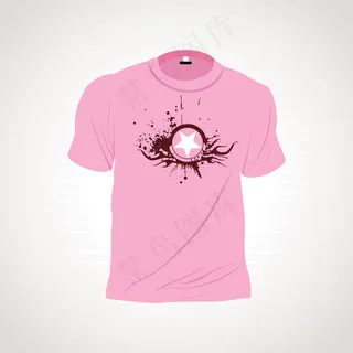 灰色背景孤立的T恤