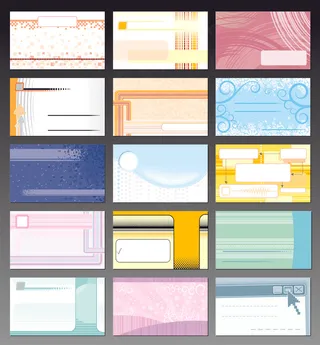 科技风格卡片模板矢量素材
