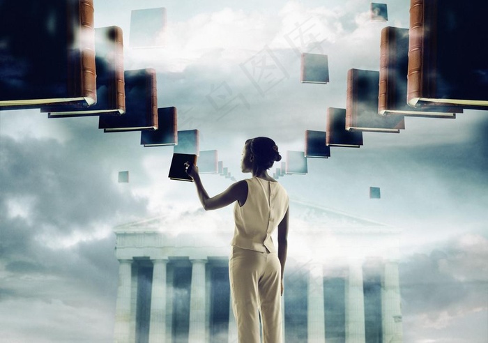 幻想科学知识的商务人物图片